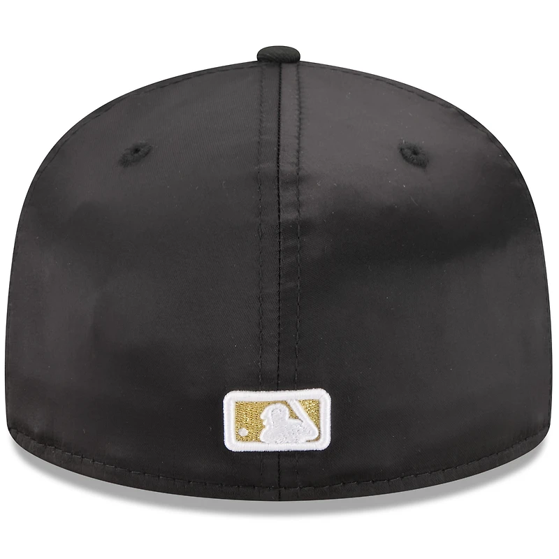 Casquette ajustée 59FIFTY Day Gold Leaf des Braves d'Atlanta 2025 New Era pour homme, noire