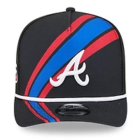 Men's New Era Black Atlanta Braves 2025 MLB Speedway Classic Fashion Pack A-Frame 9FIFTY Snapback Hat