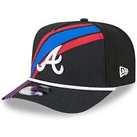 Men's New Era Black Atlanta Braves 2025 MLB Speedway Classic Fashion Pack A-Frame 9FIFTY Snapback Hat
