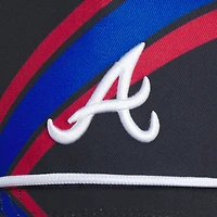 Men's New Era Black Atlanta Braves 2025 MLB Speedway Classic Fashion Pack A-Frame 9FIFTY Snapback Hat