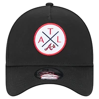 Casquette ajustable A-Frame 9FORTY Atlanta Braves de New Era pour homme noire