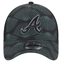 Casquette ajustable A-Frame Trucker 9FORTY Atlanta Braves noire New Era pour homme