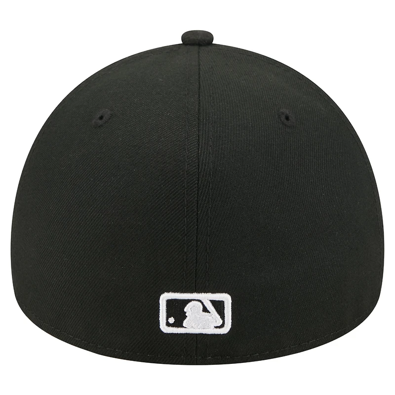 Casquette ajustée New Era Atlanta Braves A-Frame 59FORTY noire pour homme