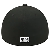 Casquette ajustée New Era Atlanta Braves A-Frame 59FORTY noire pour homme