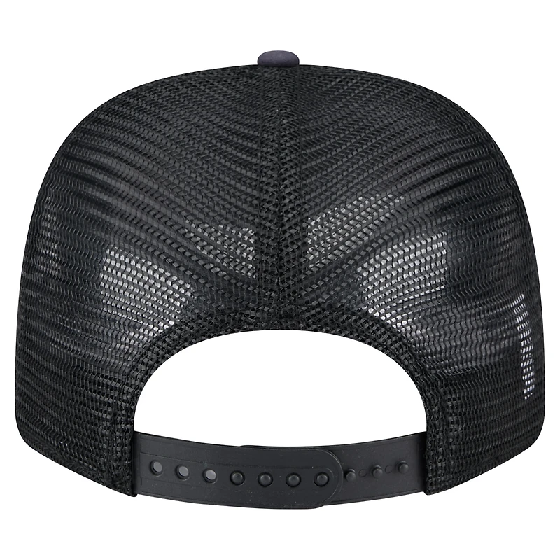 Men's New Era Black Atlanta Braves Adventure Drinks Pattern 9SEVENTY Stretch-Snap Hat