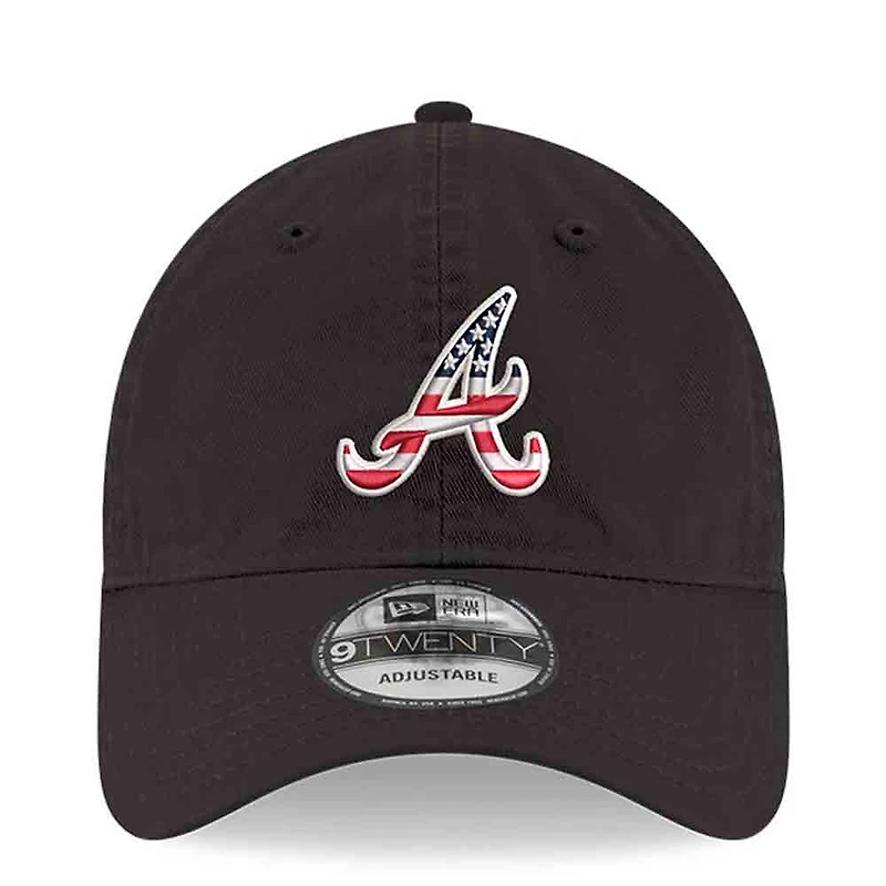 Men's New Era Black Atlanta Braves America 250 9TWENTY Adjustable Hat