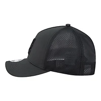 Men's New Era  Black Atlanta Braves Badged M-Crown A-Frame 9FORTY Trucker Adjustable Hat