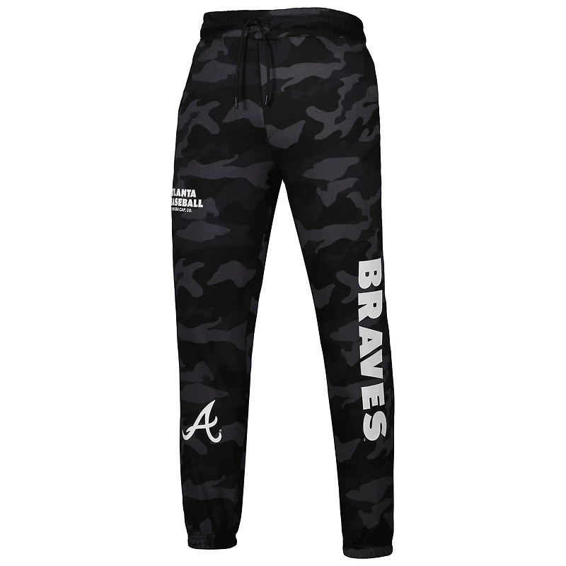 Pantalon de jogging camouflage New Era noir Atlanta Braves pour homme