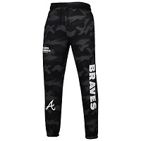 Pantalon de jogging camouflage New Era noir Atlanta Braves pour homme