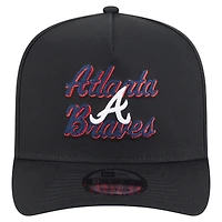 Casquette snapback 9FIFTY A-Frame noire à point de chaînette pour homme New Era Atlanta Braves