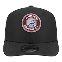 Casquette ajustable New Era noire Atlanta Braves Circle 9SEVENTY pour homme