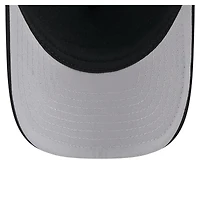 Casquette camionneur ajustable noire New Era 9FORTY A-Frame M-Crown pour homme avec logo City Initial des Braves d'Atlanta