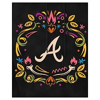 Men's New Era Black Atlanta Braves Día de los Muertos Brushed Fleece Hoodie