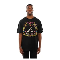 Men's New Era Black Atlanta Braves Día de los Muertos T-Shirt