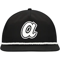 Men's New Era Black Atlanta Braves Golfer Snapback Hat