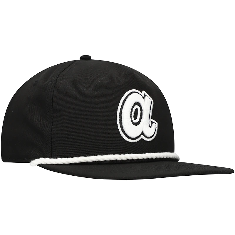 Men's New Era Black Atlanta Braves Golfer Snapback Hat