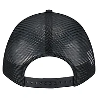 Casquette ajustable noire New Era Atlanta Braves Gradient 9FORTY A-Frame M-Crown Trucker pour homme