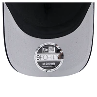 Casquette ajustable noire New Era Atlanta Braves Gradient 9FORTY A-Frame M-Crown Trucker pour homme