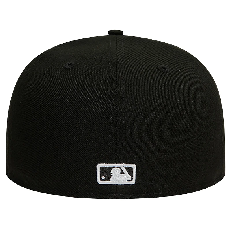 Casquette ajustée 59FIFTY à profil bas des Atlanta Braves New Era pour hommes, noire