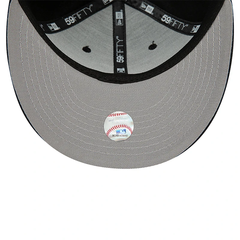 Casquette ajustée 59FIFTY à profil bas des Atlanta Braves New Era pour hommes, noire