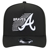 Men's New Era  Black Atlanta Braves Motion A-Frame 9FIFTY Snapback Hat