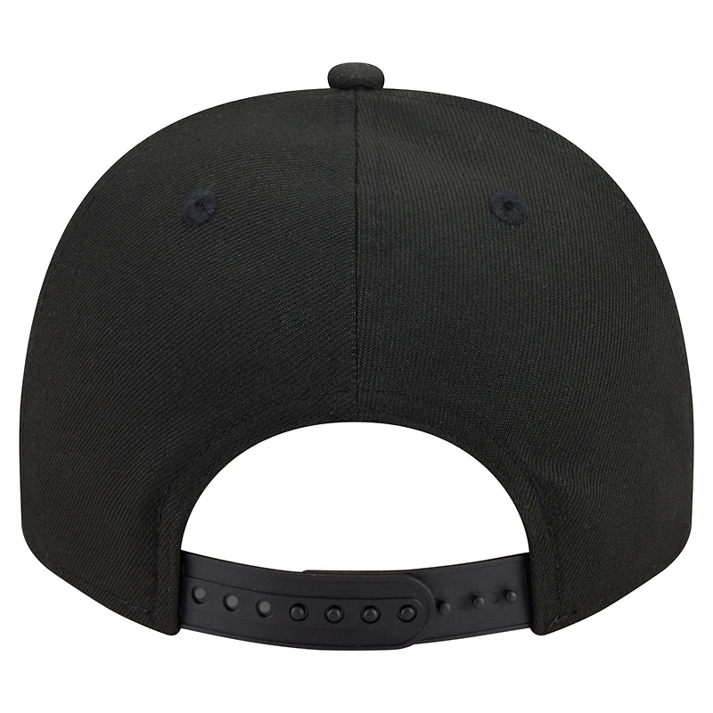 Men's New Era Black Atlanta Braves Motion A-Frame 9FIFTY Snapback Hat