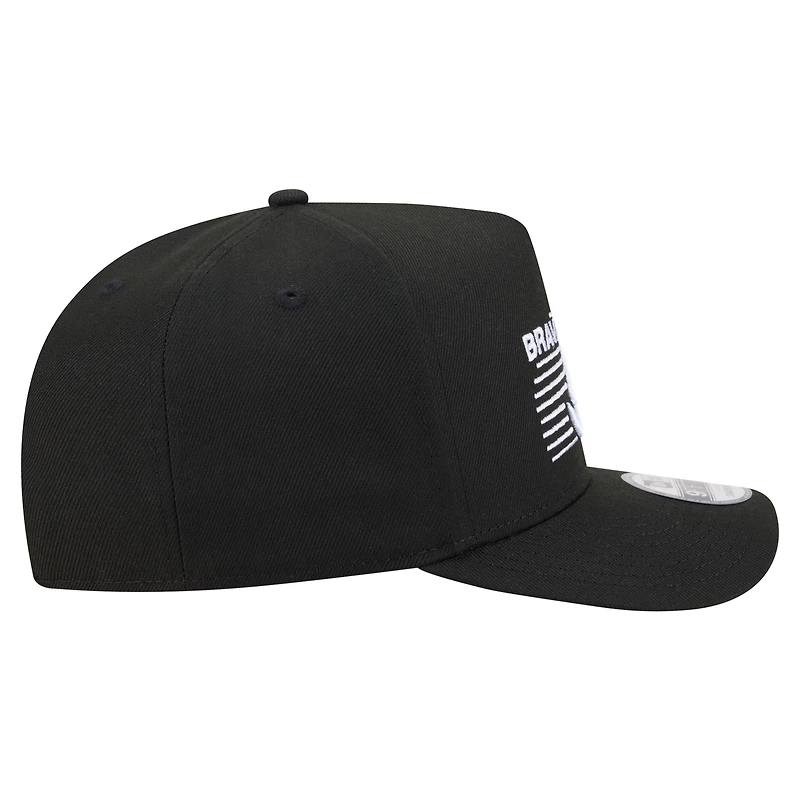 Men's New Era Black Atlanta Braves Motion A-Frame 9FIFTY Snapback Hat