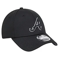 Casquette ajustable noire Pivot 9FORTY des Braves d'Atlanta de New Era pour homme