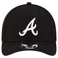 Casquette ajustable New Era noire Atlanta Braves Player Replica 9FORTY pour homme