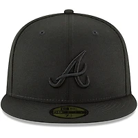 Men's New Era Black Atlanta Braves Primary Logo Basic 59FIFTY Fitted Hat