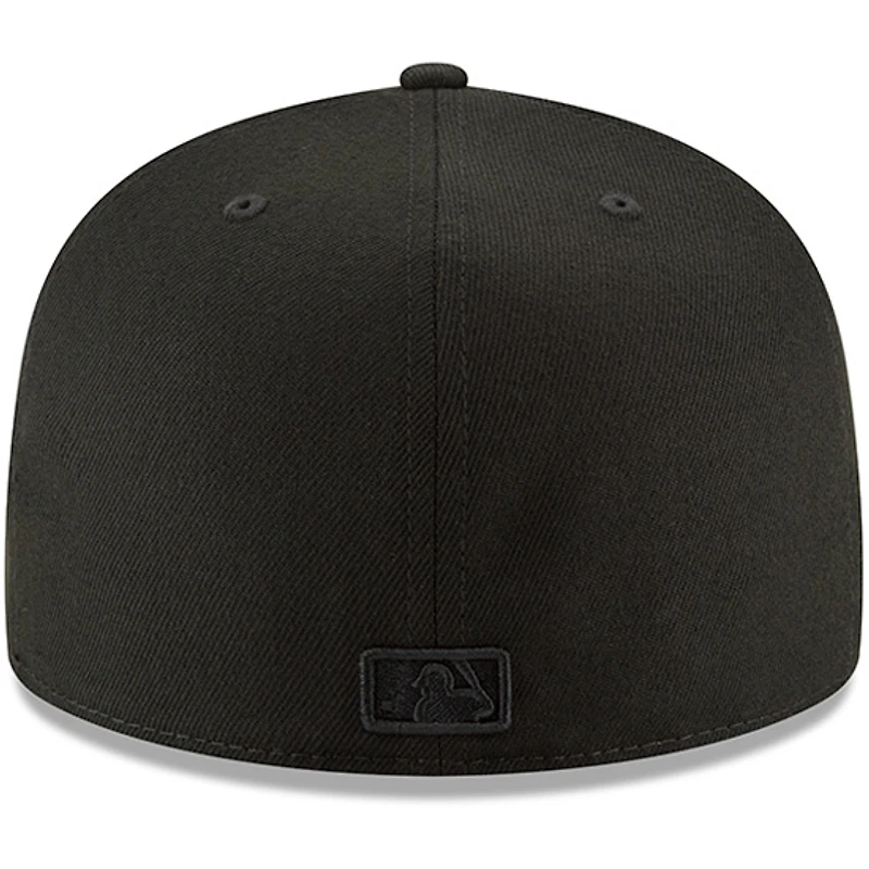 Casquette ajustée 59FIFTY Basic Logo des Atlanta Braves New Era pour homme, noire