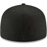 Casquette ajustée 59FIFTY Basic Logo des Atlanta Braves New Era pour homme, noire