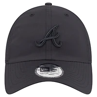Casquette ajustable classique décontractée New Era noire des Braves d'Atlanta en ripstop pour homme