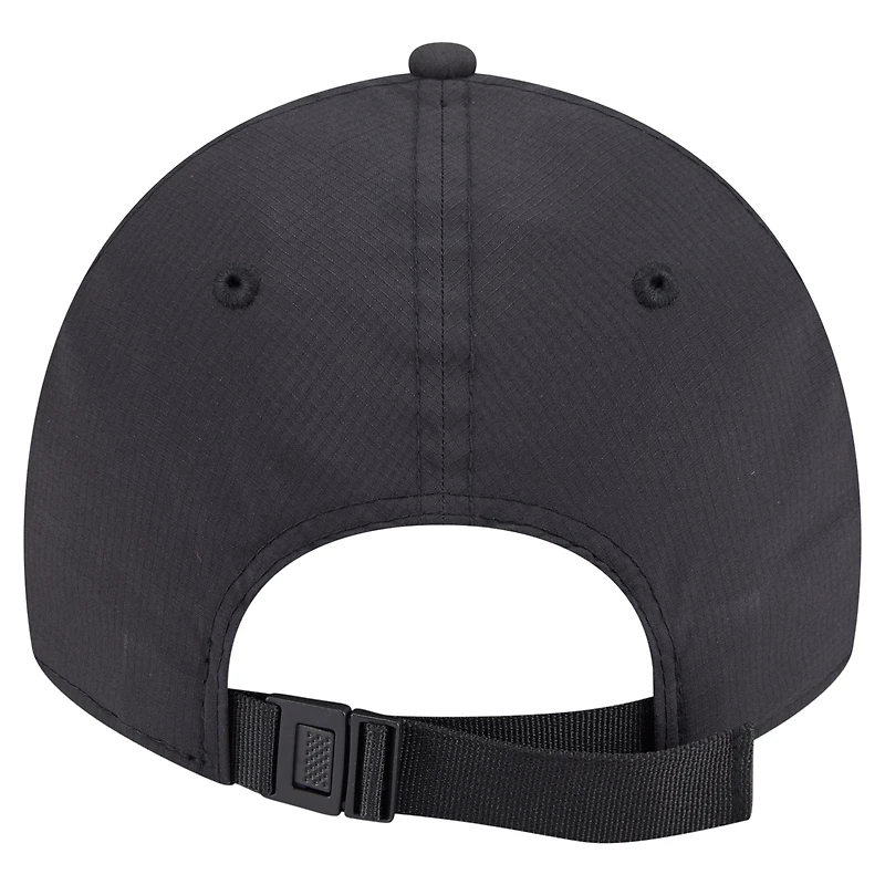 Casquette ajustable classique décontractée New Era noire des Braves d'Atlanta en ripstop pour homme