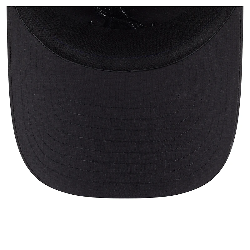 Casquette ajustable classique décontractée New Era noire des Braves d'Atlanta en ripstop pour homme