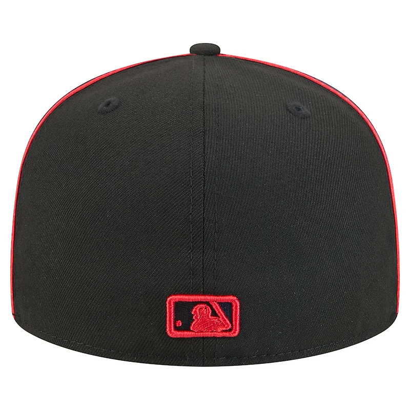Casquette ajustée 59FIFTY noire des Atlanta Braves de New Era pour homme