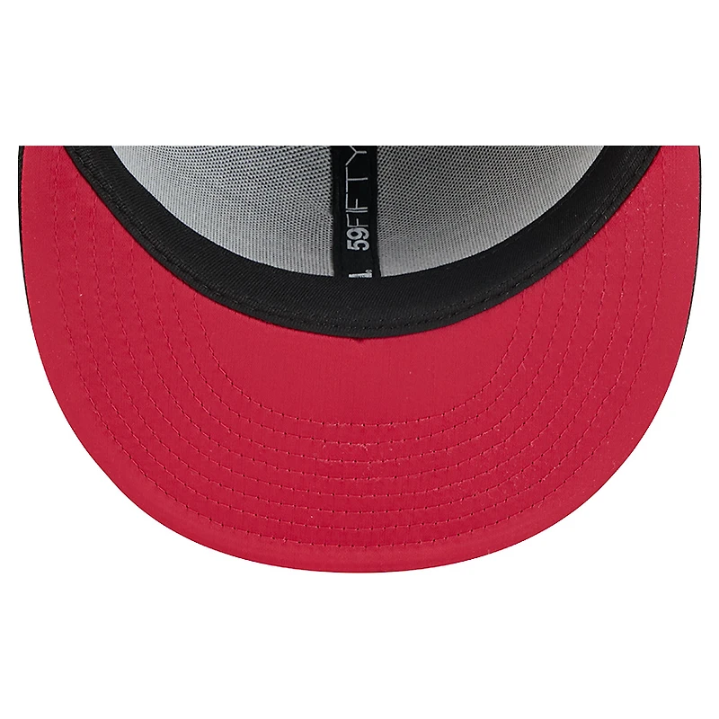 Casquette ajustée 59FIFTY noire des Atlanta Braves de New Era pour homme