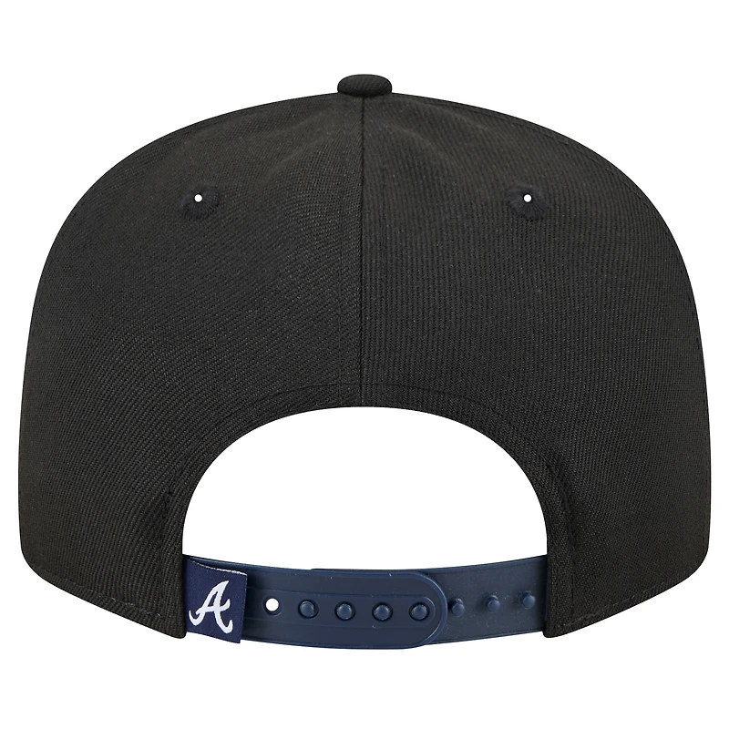 Men's New Era Black Atlanta Braves Splatter 9FIFTY Snapback Hat