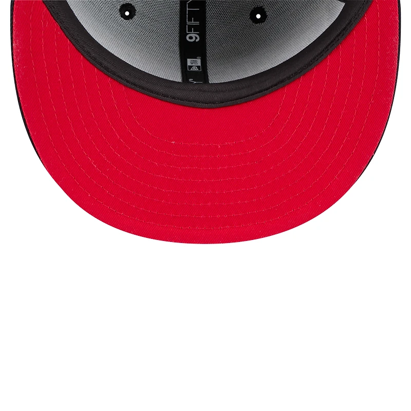 Men's New Era Black Atlanta Braves Splatter 9FIFTY Snapback Hat