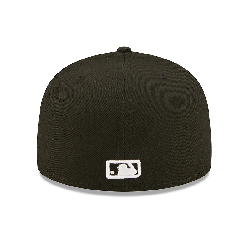 Men's New Era Black Atlanta Braves Team Logo 59FIFTY Fitted Hat