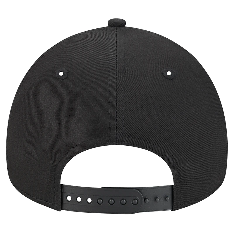 Men's New Era Black Atlanta Braves Tonal Pop 9FORTY A-Frame Adjustable Hat