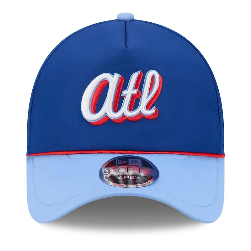 Casquette ajustable New Era bleue Atlanta Braves 2026 City Connect Apex 9FORTY pour homme