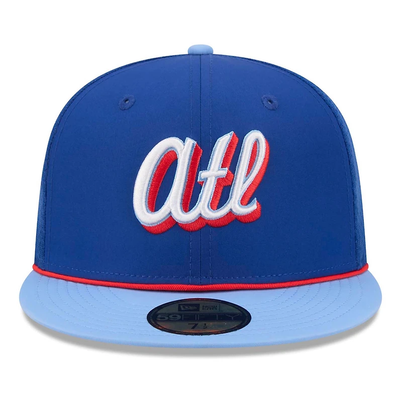 Men's New Era Blue Atlanta Braves 2026 City Connect Batting Practice 59FIFTY Fitted Hat