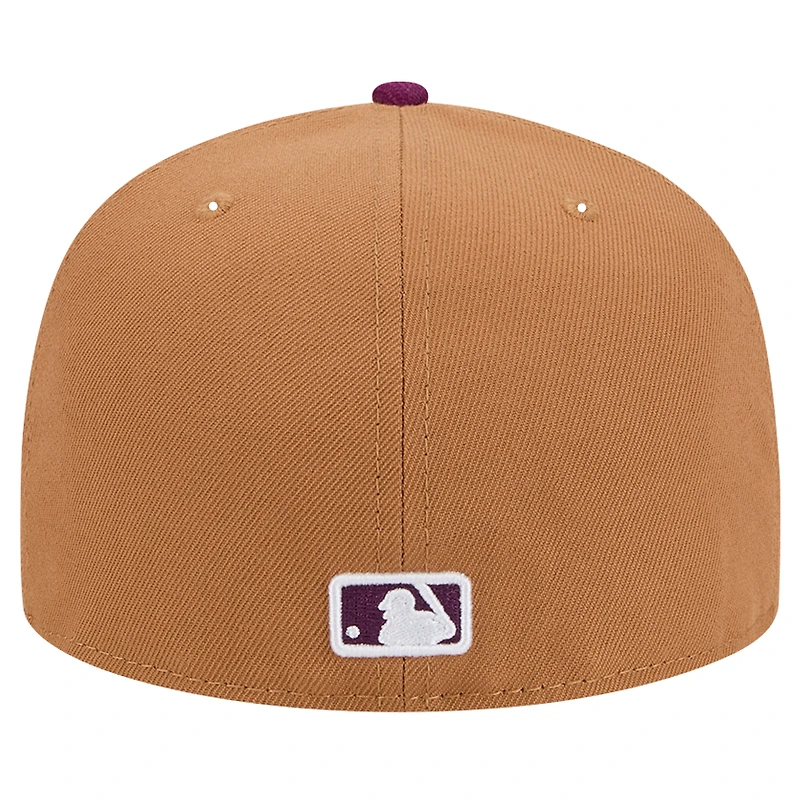 Men's New Era Brown/Purple Atlanta Braves Two-Tone Color Pack 59FIFTY Fitted Hat