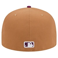 Men's New Era Brown/Purple Atlanta Braves Two-Tone Color Pack 59FIFTY Fitted Hat