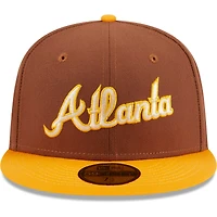 Men's New Era Brown Atlanta Braves Tiramisu  59FIFTY Fitted Hat