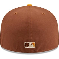 Casquette ajustée 59FIFTY New Era des Atlanta Braves Tiramisu marron pour hommes