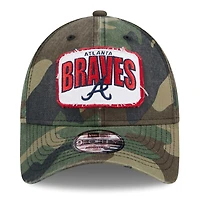 Casquette réglable camouflage Atlanta Braves Gameday 9FORTY New Era pour hommes