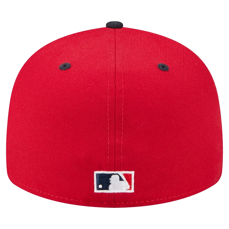 Casquette ajustée New Era Chipper Jones rouge des Braves d'Atlanta 59FIFTY pour homme