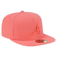Casquette ajustée New Era 59FIFTY corail des Braves d'Atlanta pour homme